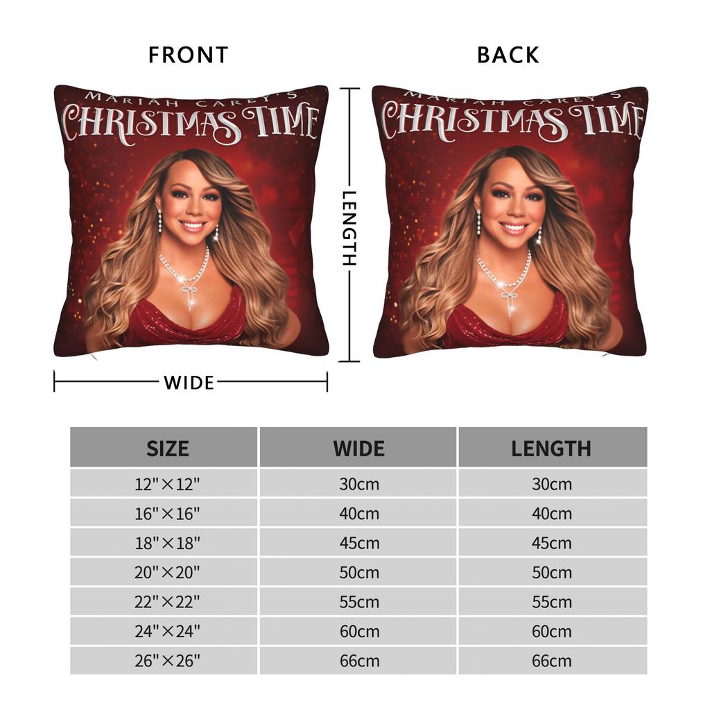 Mariah Carey Christmas Pillow Case  Soft Pillow Cover Morden Pillowcases For Living Room Chair