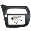 For Honda Civic Double Din Fascia Radio Dvd Stereo Cd Panel Dash Mounting Installation Trim Kit Face Frame Bezel with Wire Harne