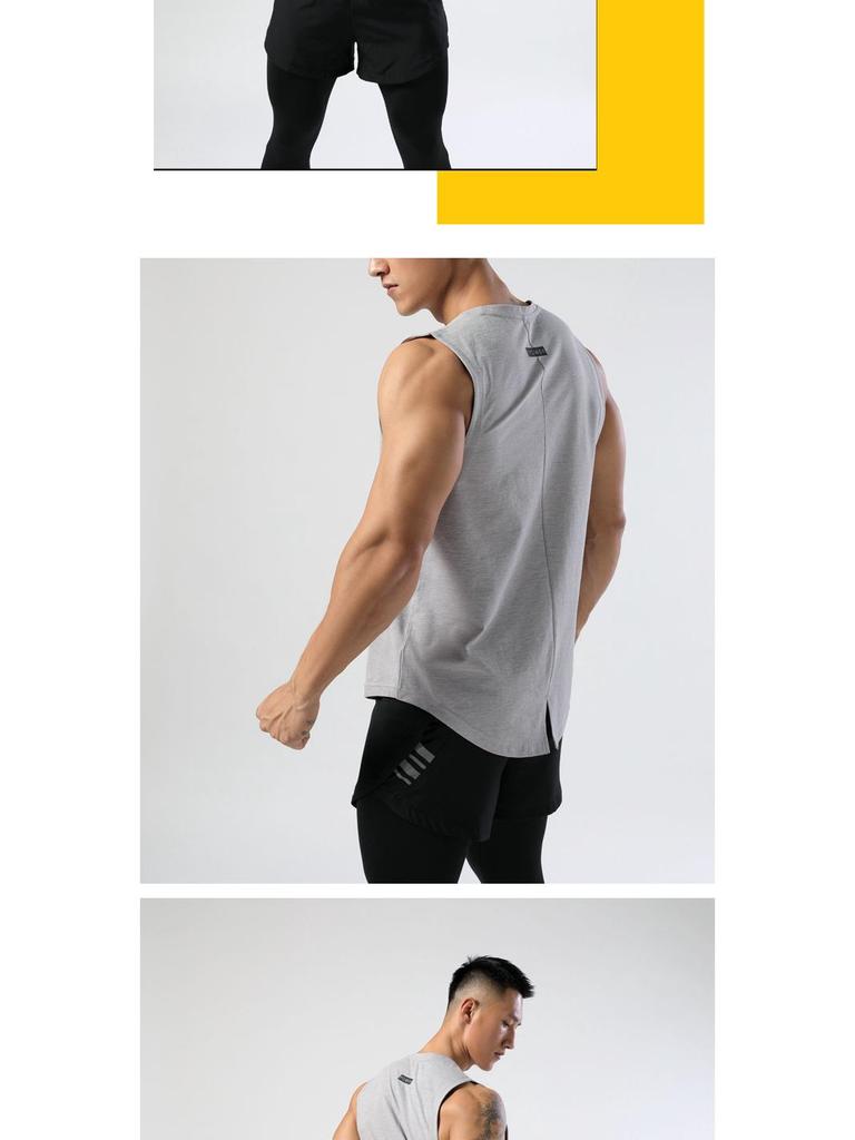 Herr Snabbtorkande Lös Passform Plus Size Sommar Basketlinne