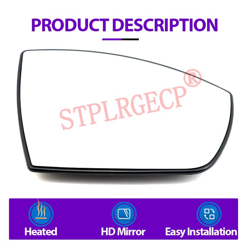 Auto Car Left Right Hand Side Door Wing Reaview Mirror Glass Heated Replacement for Ford Escape 13-16 Kuga EcoSport 13-20