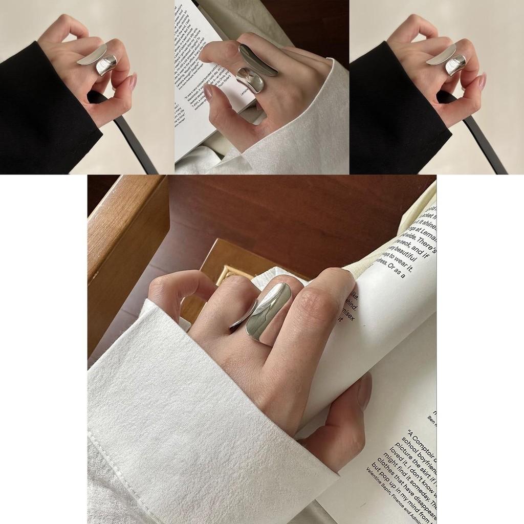 Trendy Korean Inspired Geometric Adjustable Copper Ring For Women Perfect For Casual Chic Style