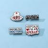 Medical Care Series Metal Badge Personality Creative English Letters Doctor Supplies Brooch Alloy Dripping Corsage Accessories