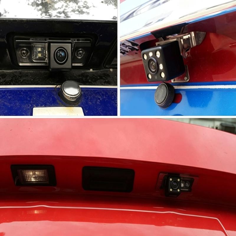 Rear View Camera Mount Bracket License Plate Light Replacement ABS Housing for Dacia Sandero Pulse 23 x 23 mm Camera Size 13 mm Spacing