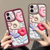 Blumenhülle für iPhone 16 Pro Max Stoßfeste TPU Weiche Silikonabdeckung Coque für iPhone 15 Pro Max 14 13 12 11 Handyhülle