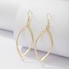 Minimalistische Metall-Statement-Ohrringe für Damen Gold Silber Verdreht Unregelmäßige Geometrie Hohl Oval Tropfenohrringe