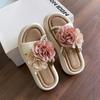 Comfortable One-word Sandals Flower Fairy Cool Slippers Fashion with Skirt Platform 2025 New Versatile Casual Beach