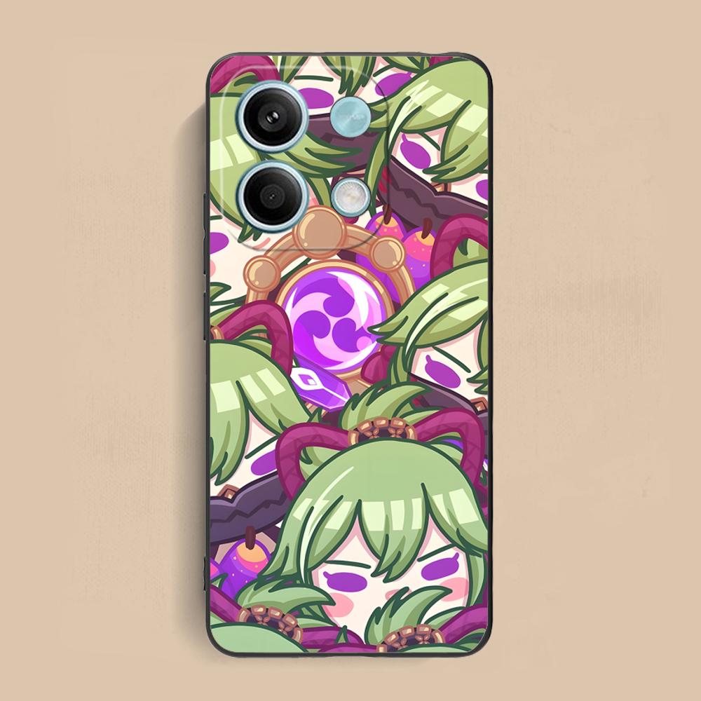 Game GI Kuki Shinobu Mobile Phone Case for Xiaomi Redmi 15 14 13 12 A5 3 2 1 C Plus 4G 5G Colorful Printing Cover Luxury Cover