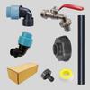 Metal Faucet IBC Tank Gooseneck 25cm Height Pipe Gooseneck Outlet Tap Faucet Adapter Connection Kit Leak-Proof Heavy Duty
