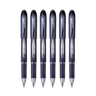 Uni-Ball Jetstream SX217 0.7mm Roller Ball Pen Black Ink Pack of 1 X 6 BALL PEN Smooth Writing Office School