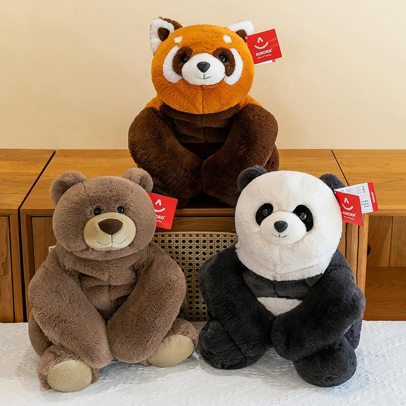 Toy Plush Panda With Pp Cotton Filling Soft Short Plush Kids Home Decor Office