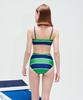 Dillaispul Varsity Stripe Bikini Bottom - Ivy Green