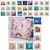 Cute Modern Unicorn Throw Pillow Cover Soft Polyester Cartoon Cushion Case 45x45cm