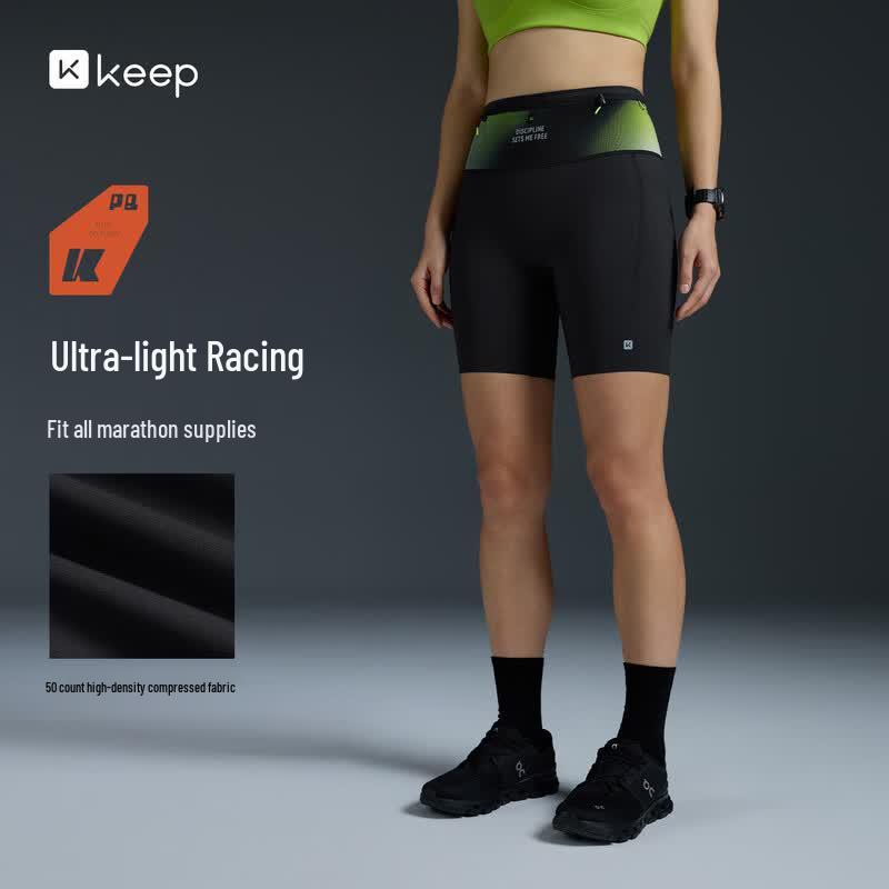 

Keep Women s Antibacterial Cool Running Shorts with Waist Pouch XL
