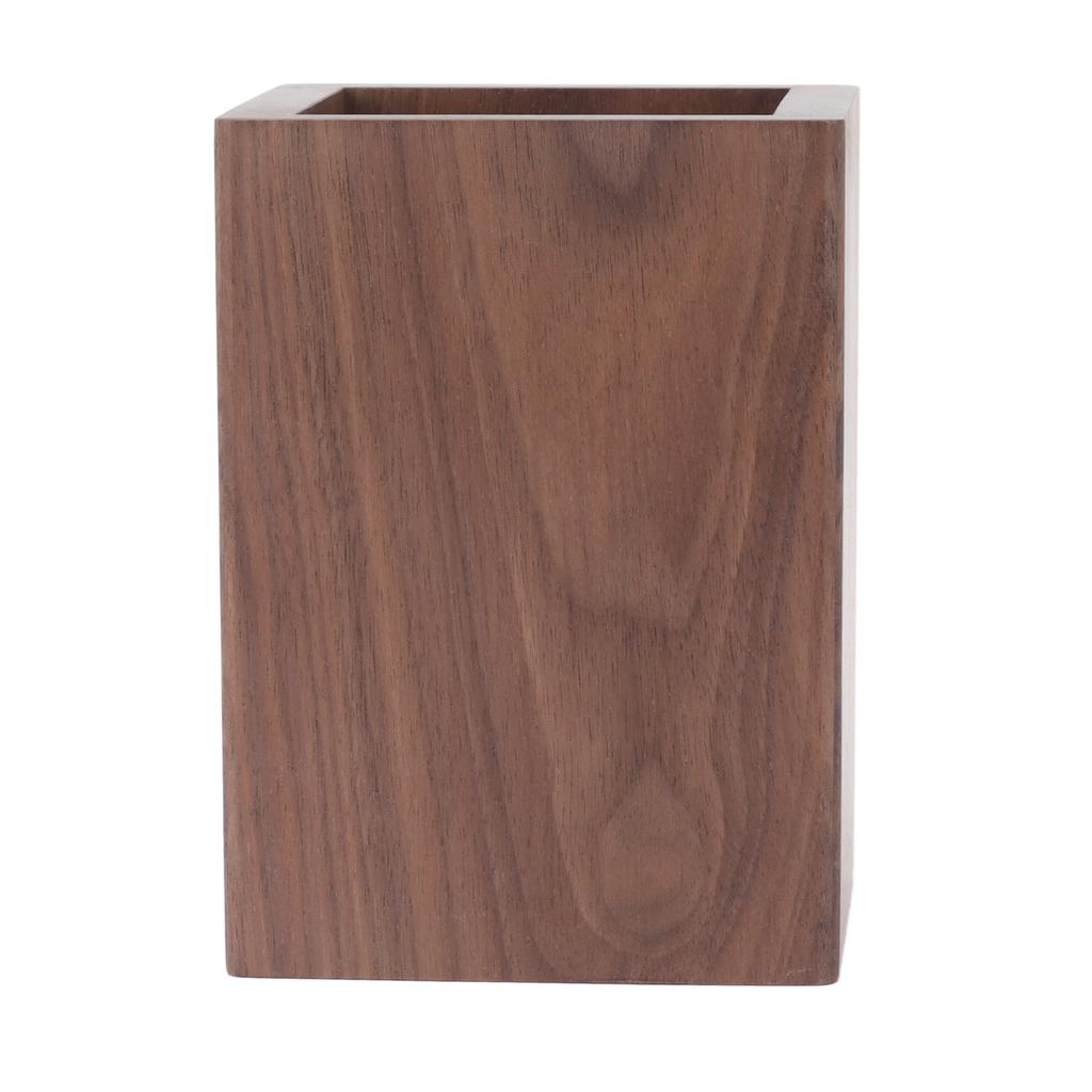 Cooking Utensil Container Smoothing Stable Large Capacity Simple Wooden Pen Holder for Kitchen Family