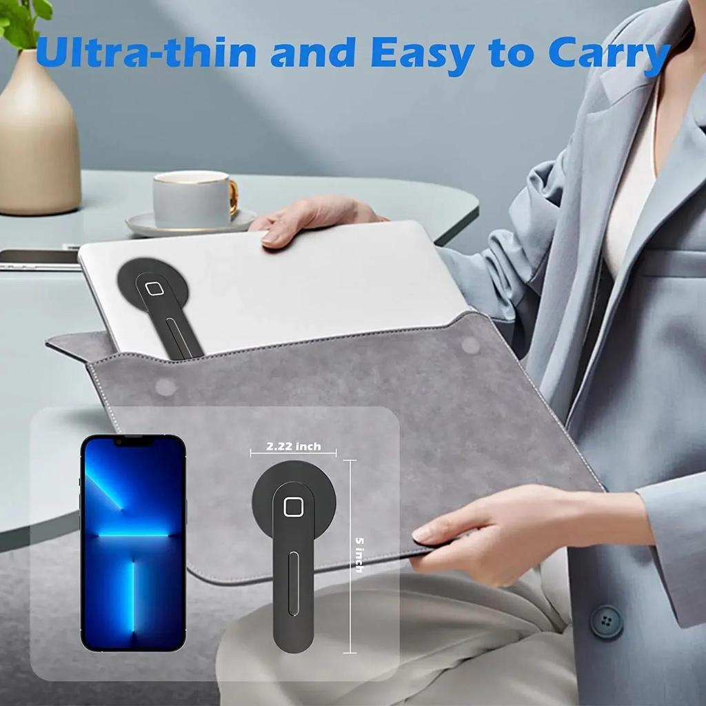 2026 Magnetic Foldable Laptop Side Phone Holder Ultra Slim Monitor Edge Phone Mount for iPhone 12-17 Series All Mobile Phones2