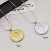 Unisex 18K Gold Rhinestone Pendant Necklace with Titanium Steel Chain