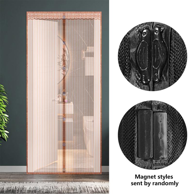 Magnetic Door Screen Custom Size Mosquito Net Curtain Fly Insect Automatic Closing Invisible Mesh For Kitchen Indoor Living Room