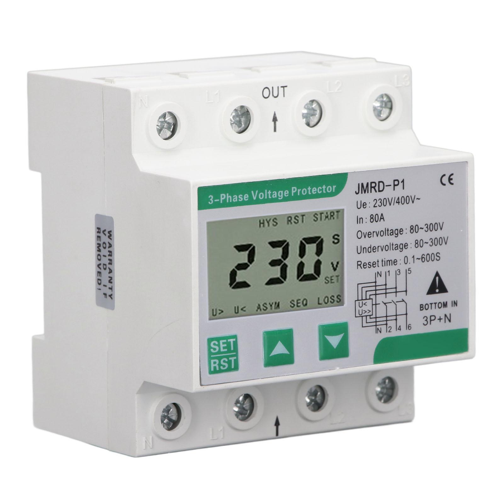 

Устройство защиты от перенапряжения с настраиваемыми параметрами AC230 400 В 80 А Устройство защиты от перенапряжения и пониженного напряжения для электротехнического применения