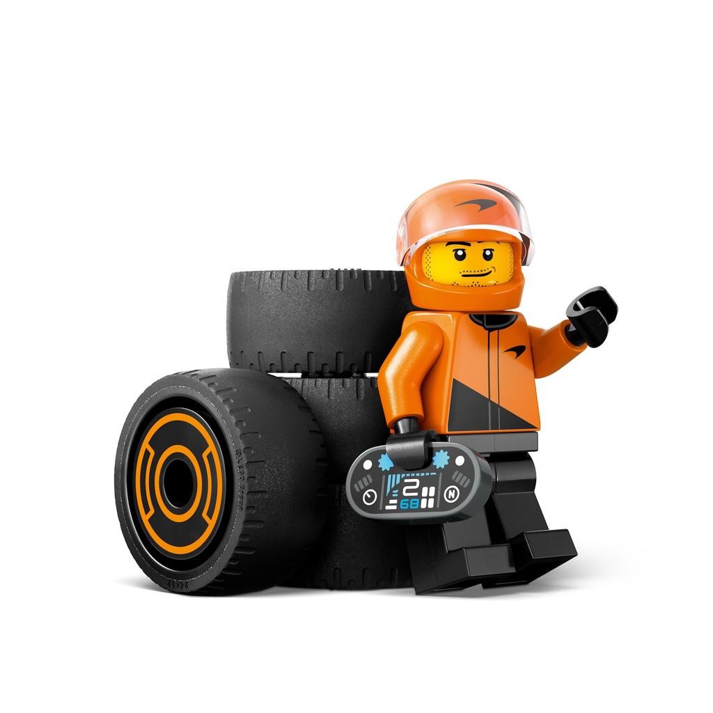 LEGO City F1(Juguete educativo de bloques de coche de carreras y piloto RMcLaren 6789, minicoche 60442