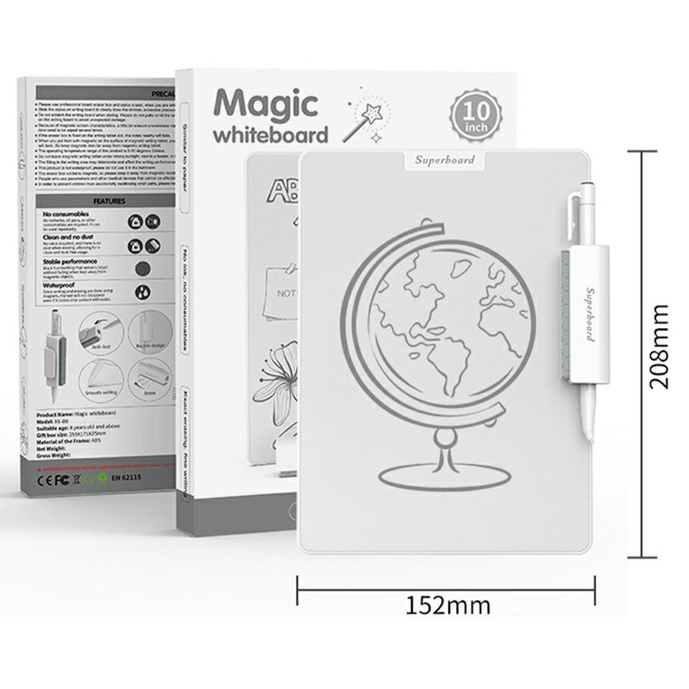 10 Inch ABS Plastic Magnetic Writing Tablet Nano Microcapsule Drawing Board with Eraser and Pen