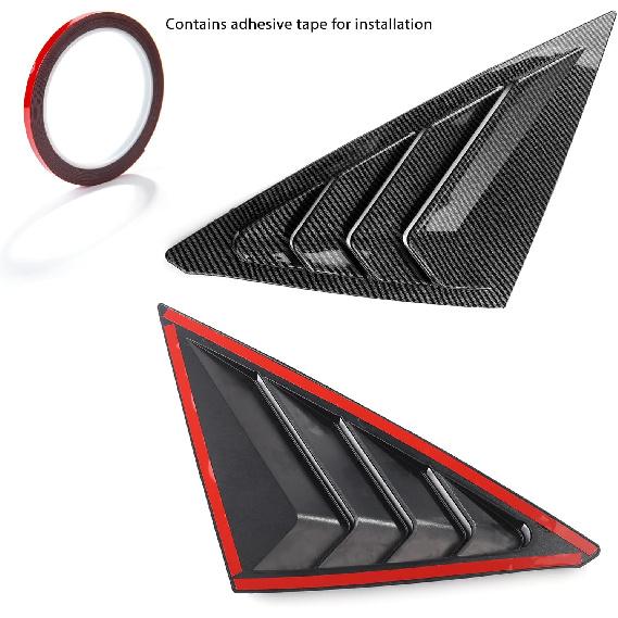 CKE For 11Th Gen Civic Hatchback Compatible With Honda Civic 2026 2025 2024   Accessories Sport Car Exterior Rear Side Window Louvers Air Vent Scoop