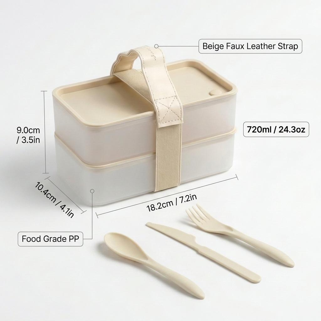 Reusable Plastic Bento Box For Kids Students Camping Picnic Sealed Lunch Box Microwave Heatable Portable Food Storage Container