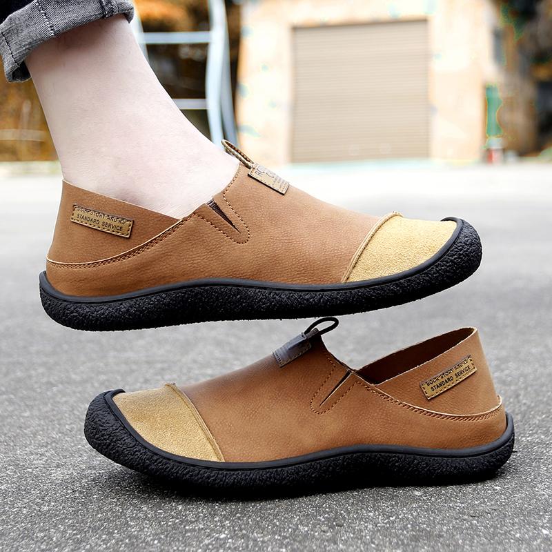 Herren Slipper Handgefertigt Lässige Lederschuhe Slip-on Fahrschuhe Mokassins