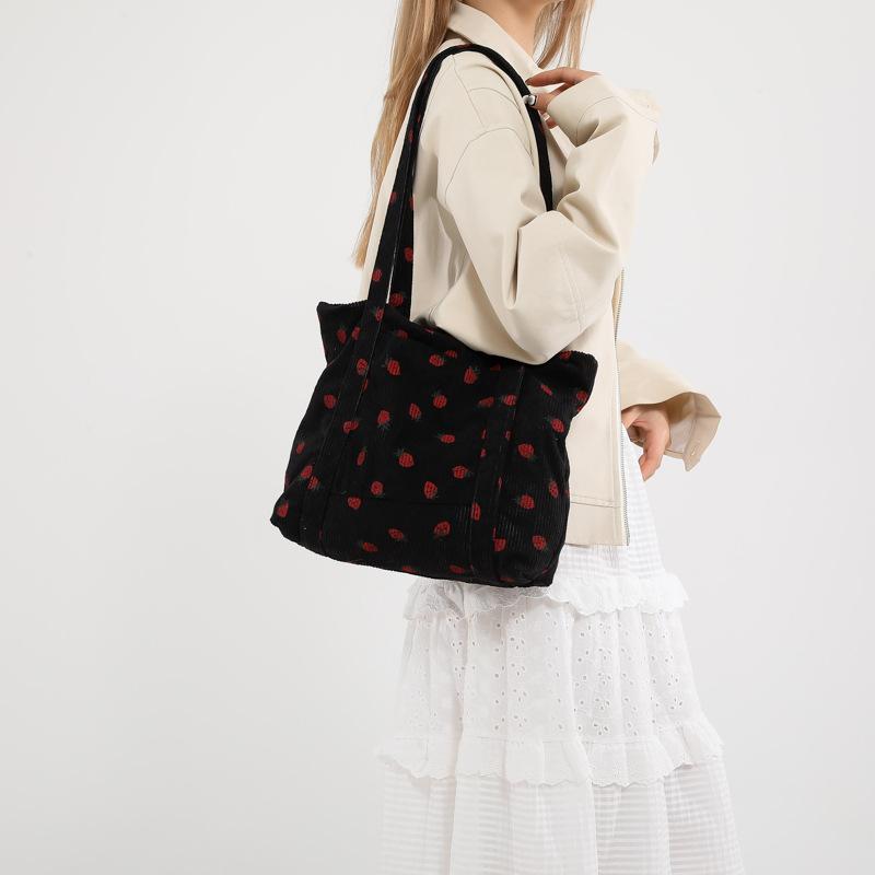 

Spring and summer new portable tote bag large capacity beautiful simple fashion college style casual personality shoulder bag чёрный