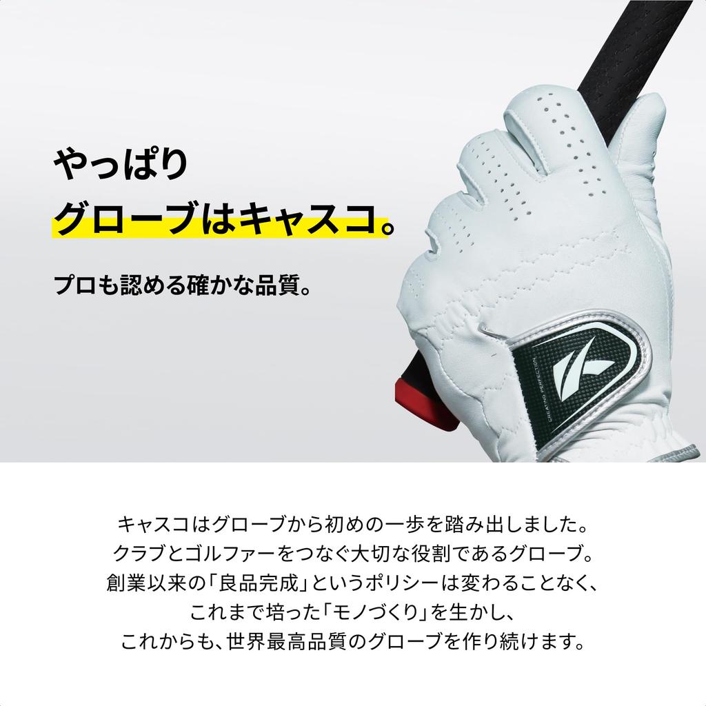 Kasco Golf Genuine DNA SHEEP Left 22cm Glove, Leather, GF-2012, Hand, White,