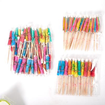 20-50 sombrillas de papel multicolor para cóctel, mini accesorios para bebidas de fiesta