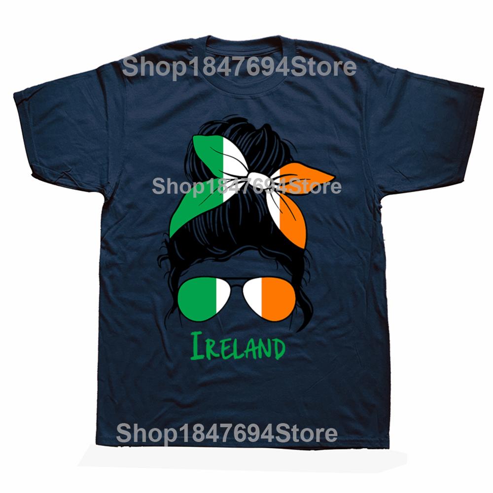 Funny Irish Girl Ireland Flag Woman Proud T Shirt Graphic Cotton Streetwear Short Sleeve Birthday Gifts Summer Style Tshirt Men