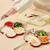 Reusable Kitchen Preparation Plate Plastic Divided Food Tray Garlic Storage Plate  Food Consumption