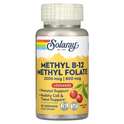 Methyl B-12 Methyl Folate, Natural Cherry Flavor, 60 Lozenges