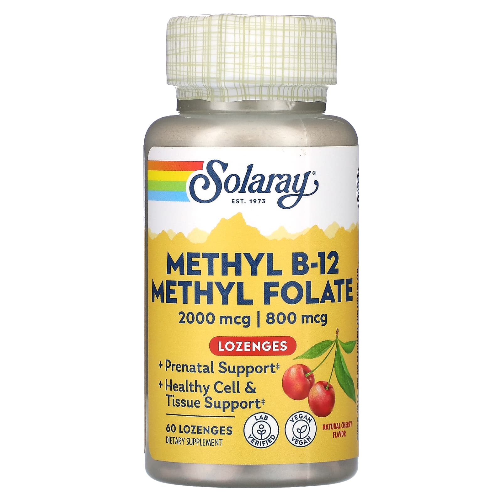 

Methyl B-12 Methyl Folate, Natural Cherry Flavor, 60 Lozenges