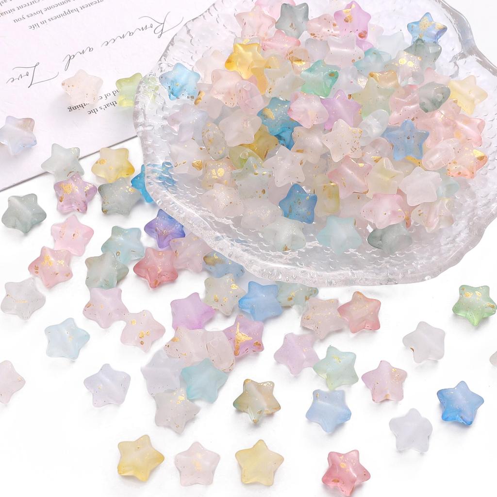 50Pcs Acrylic Star Beads For DIY Necklace Bracelet Earrings Jewelry Making Craft Accessories