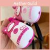 Strawberry Silicone Cute Rabbit Night Light And Alarm Keychain For Accessories Fun