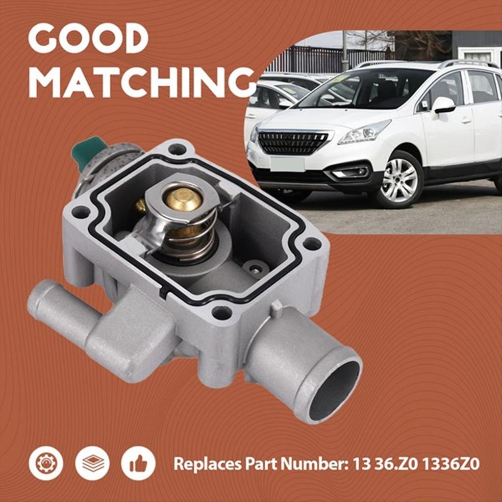 AC14 Thermostat Assembly Engine Coolant Thermostat 1336.Z0 1336Z0 for Peugeot Partner 206/207/307/308/1007 Citroen C2 C3 C4 Fuel Injectors 6