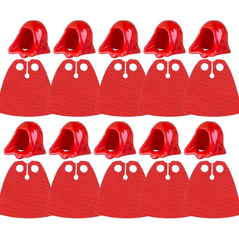 MOC Character Accessories Building Blocks Medieval Soldier Hood Wearing Coat Cape Battle Robe Mini Brick Boy Toy Gift A08