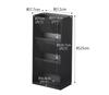 Yamazaki Cosmetics 3D Storage 4 W12 x x Tower Large Small Item Cosmetic Product 5604 Case, Tiers, Black, Approx. D7.7 H25cm, Style, Capacity, Storage,