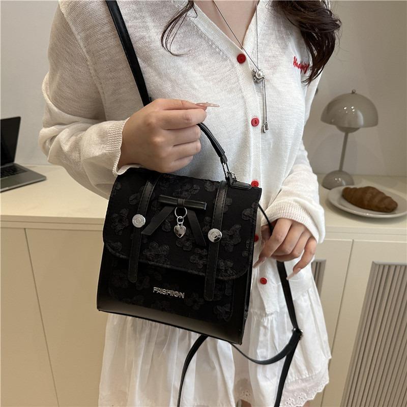 Single Shoulder Double Shoulder Bag Women's New Fashion Girl Heart Casual Multi-purpose Small Square Bag Spring and Summer Women's Bag
