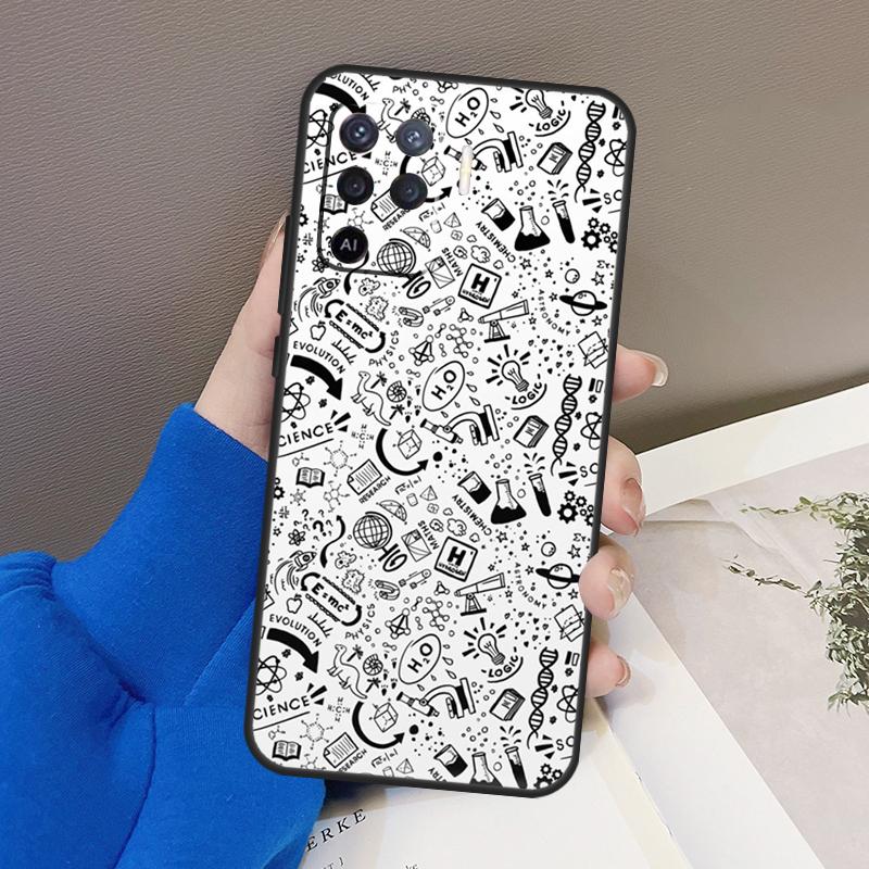 Science Chemistry Caffeine Case For Oppo A77 A57 A17 A60 A80 A40 A74 A54 A94 A78 A98 A18 A38 A58 A96 A76 A16 A15 A5 Pro
