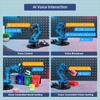 Hiwonder Robot Arm Kit: 6-degree-of-freedom programmable robot arm with 6 servos, handle, and mechanical claw. PC software and app control compatible.