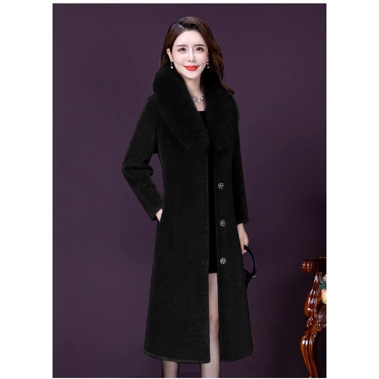 Modischer Winter-Langwollmantel für Mütter, elegante Damen-Overcoat-Jacke