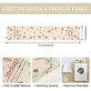 Bonhause Christmas Gingerbread Table Runner 13x72 Inch Xmas Cookie Seasonal Winter Holiday Kitchen Dining Table Decoration for Indoor Outdoor Home