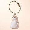 Transparent Cat Hair Storage Capsule Keychain – Gachapon Style Collectible, Key Holder for Keepsakes