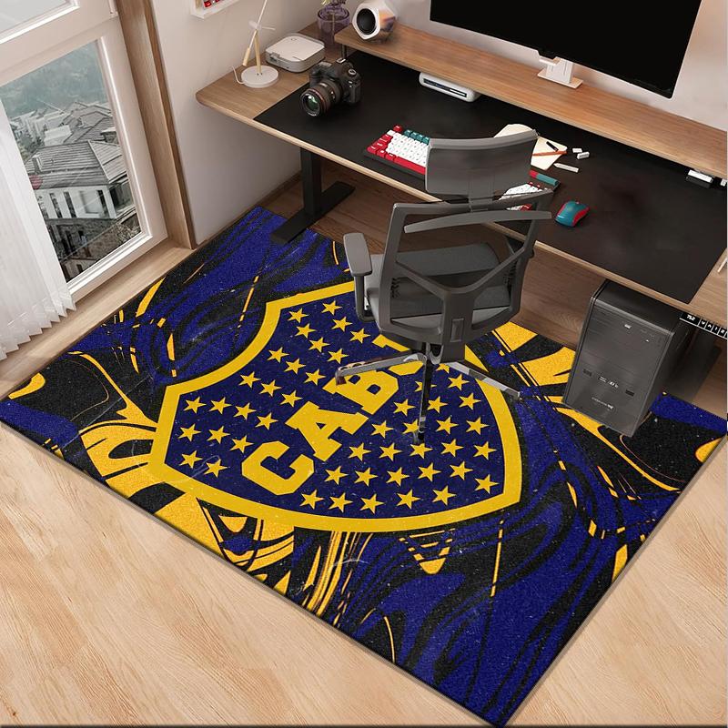 Football Club Emblem Office Rug Chair Mat, Game Carpet, Suitable for Front Door, Bedroom, Living Room, Desk, Holiday Gift