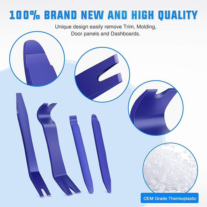15/5Pcs Auto Trim Removal Tool Kit Pry Tools Car Fastener Rivet Clips Remover No-Scratch Car Radio Panel Door Trim Removal Set