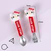 4er Set Simulationsspielzeug Puppenhausmöbel Mini Besteck Puppenzubehör Hello Kitty Gabel Löffel Miniatur Kochgeschirr
