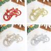 Gold Glitter Merry Christmas Letter Pendant Ornament for Tree Decoration