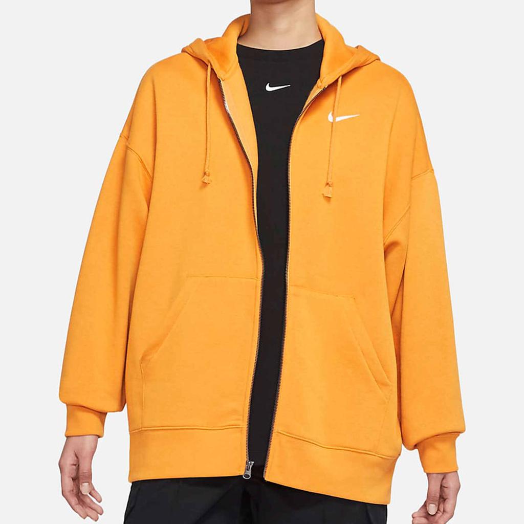 Nike Sportswear Essentials Full-Zip Fleece Hoodie Women Outerwear Light-Curry-Yellow DD5635-738